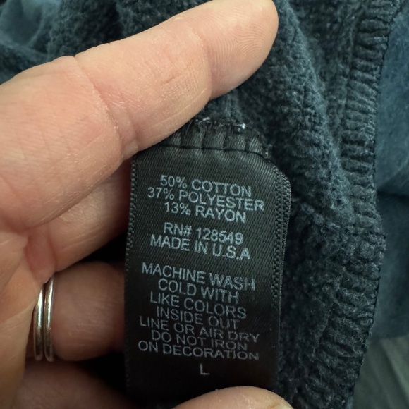 Aviator Nation multistriped full zip dark grey hoodie size large - Picture 14 of 14